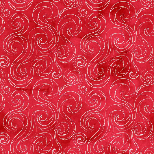 Christmas in Color - Small Swirls - Ruby