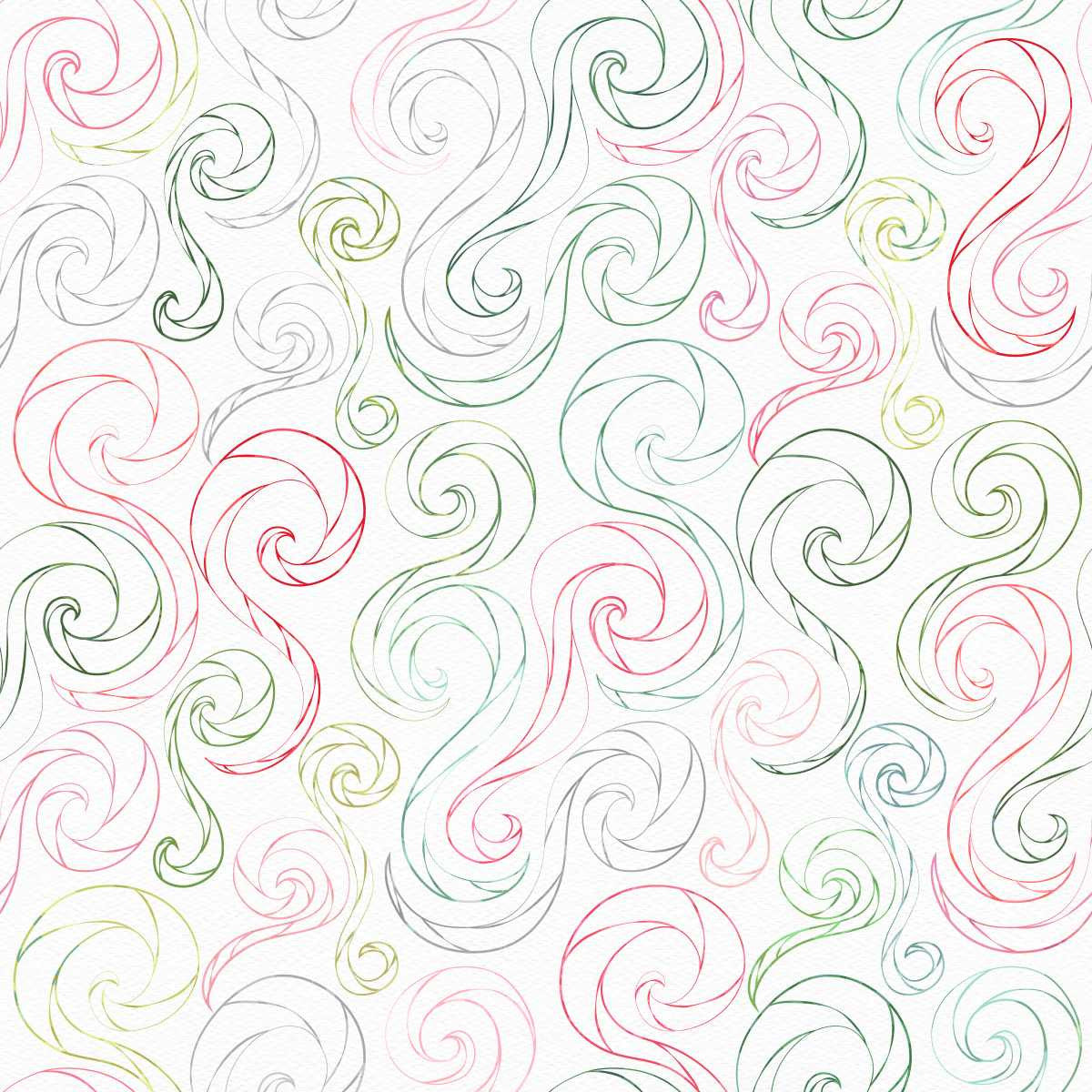 Christmas in Color - X-Large Swirls - Rainbow
