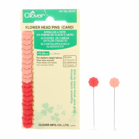 Flower Head Pins - Size 32 - 2in - 20ct - 2 colors