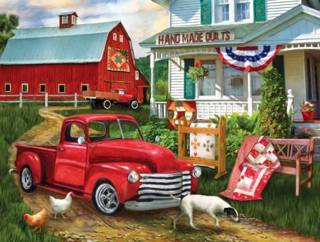 Stopping at the Farm Puzzle - 500 pc Jigsaw Puzzle