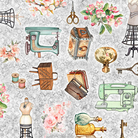 Sew Shabby Chic - Sewing Antiquities - Gray