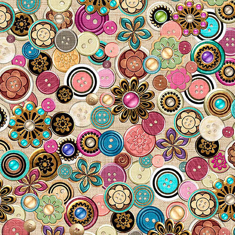 Sew Shabby Chic - Antique Buttons - Multi