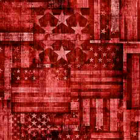 1776 Patriotic Collection - Flag Patchwork Red