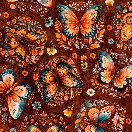 Harvest Hollow - Butterflies - Burnt Umber