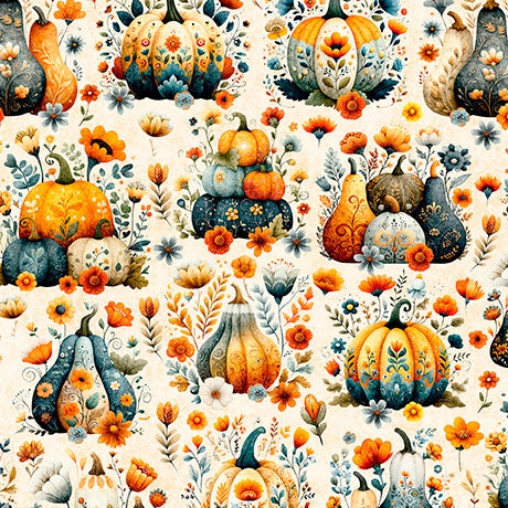 Harvest Hollow - Pumpkin Patch - Cream