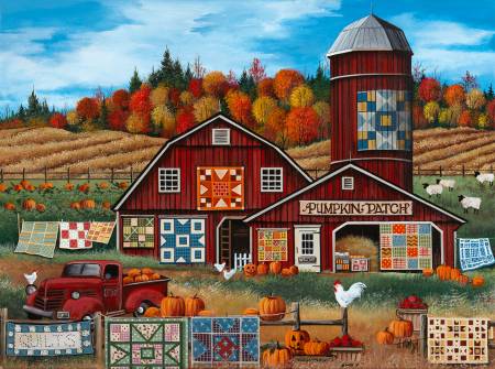 Pumpkin Patch Farn Quilts - 1000pc Jigsaw Puzzle