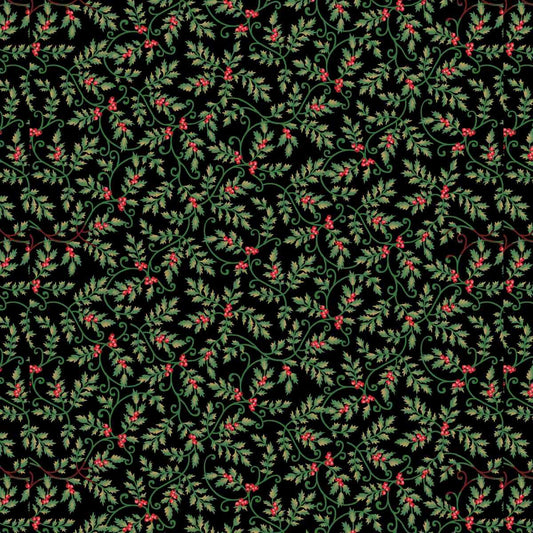 Sweet Christmas Memories - Mini Holly Vines - Black