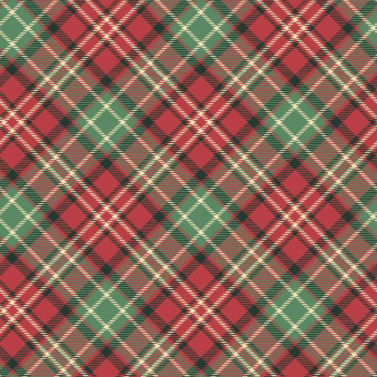 Sweet Christmas Memories - Bias Plaid - Red