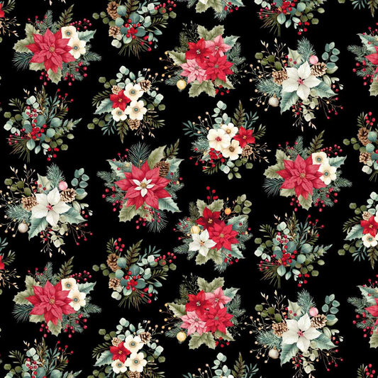 Sweet Christmas Memories - Holiday Flower Toss - Black