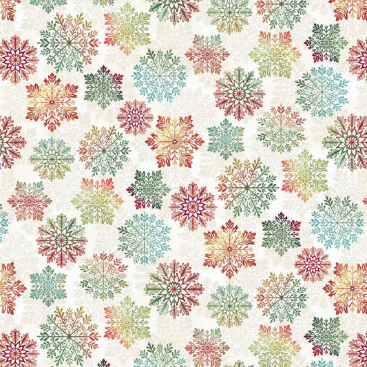 Sweet Christmas Memories - Snowflake Toss - Cream
