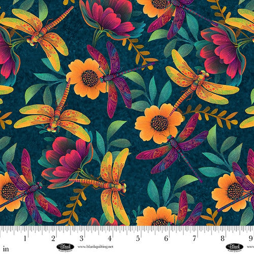 Luminous Haven Minky - Dragonflies and Flowers
