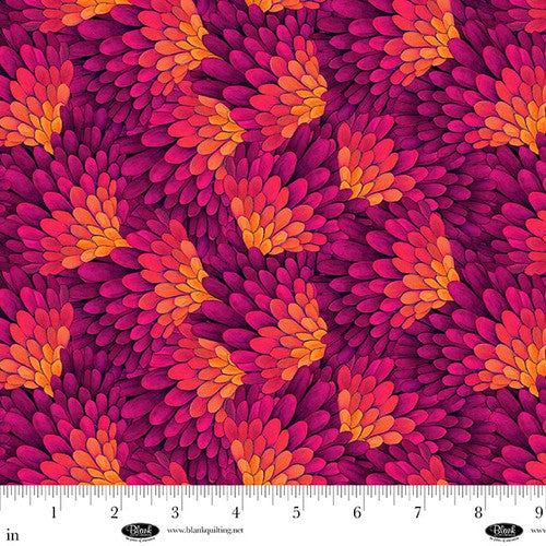 Luminous Haven - Magenta - Feather Texture