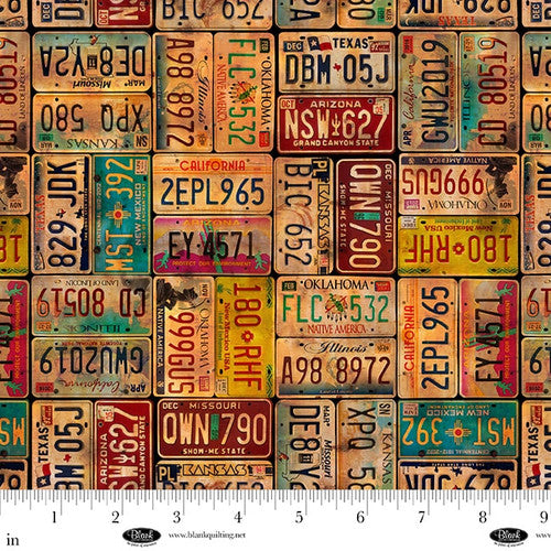 Historic Highway - Multi - Vintage License Plates