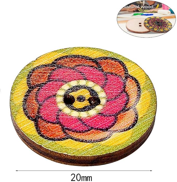 Wooden Buttons - Set of 10