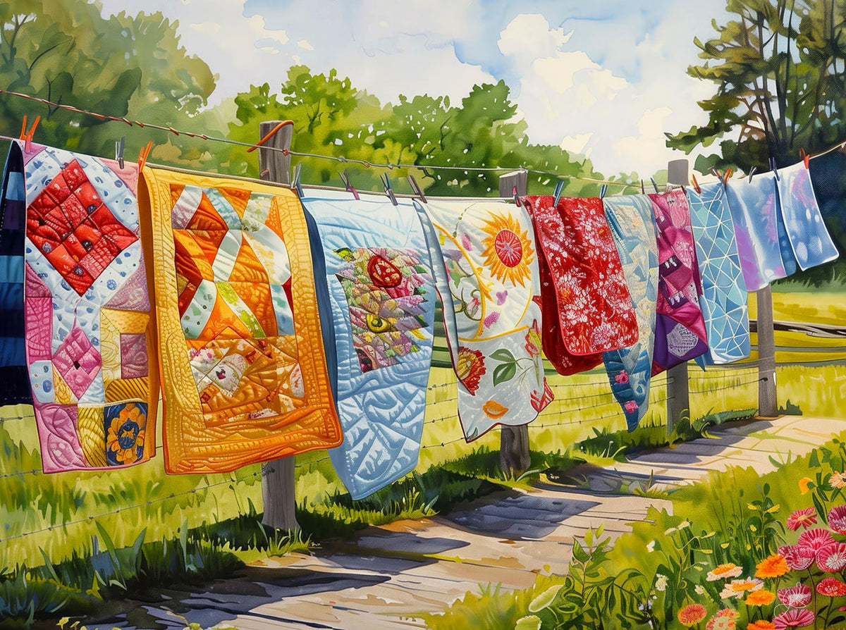 Quilts On The Line - 1000 pc Puzzle