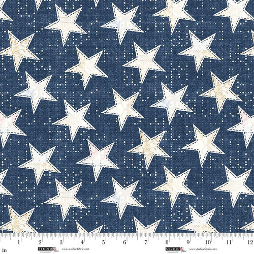 Pieces of America - Blue - Big Stars on Blue