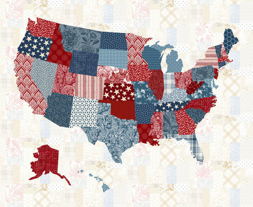 Pieces of America - Patriotic - USA Map (36inches)