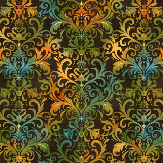 Basket of Autumn Blessings - Brown Multi - Damask Flourish