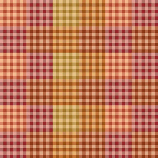Basket of Autumn Blessings - Pumpkin Multi- Plaid