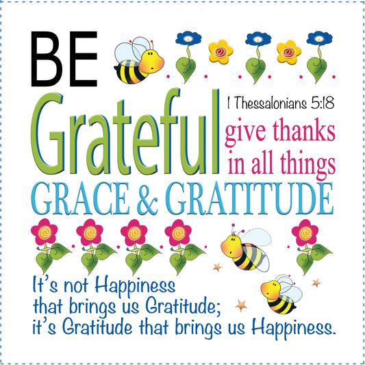Fabric Art Panel - 6in - Be Greatful