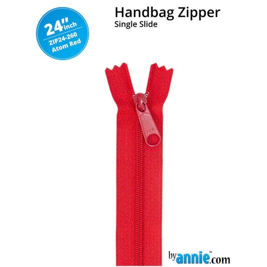 Handbag Zipper 24in ATOM RED