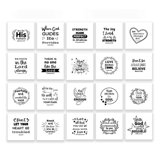 Bible - 20 Pre-cut Scripture 5"