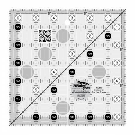 Creative Grids Quilt Ruler 6 1/2" square