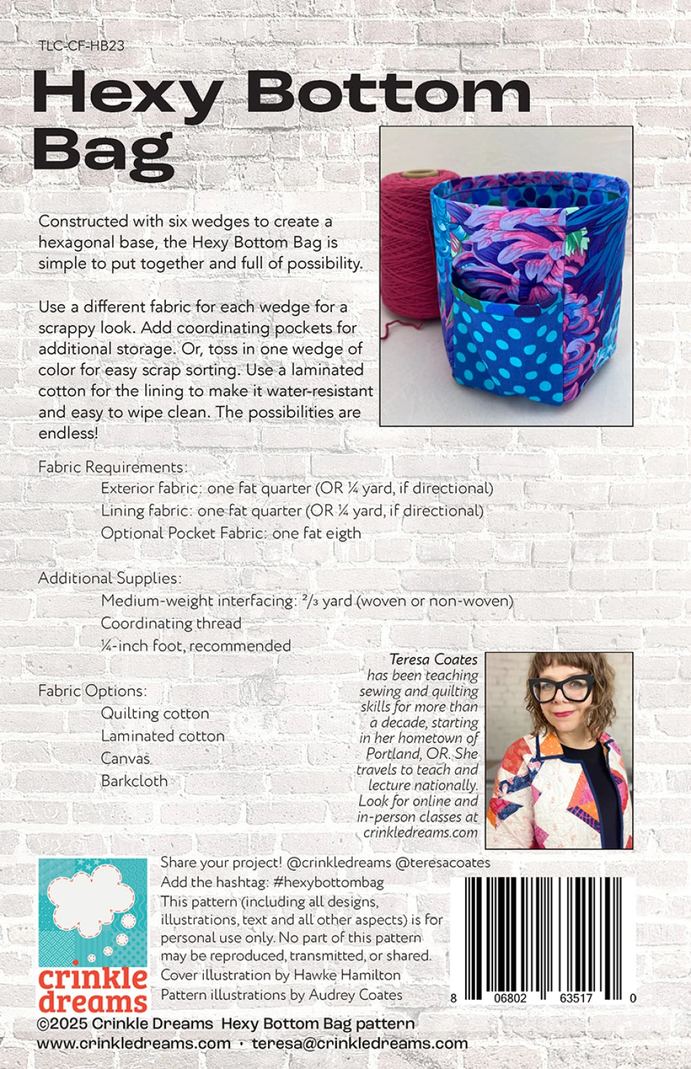 Hexy Bottom Bag - Pattern