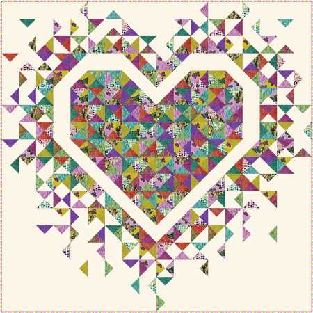 Exploding Heart featuring True Colors Fabric