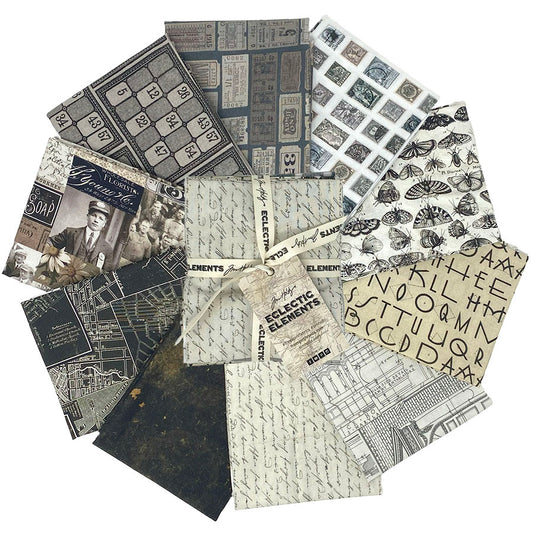 Tim Holtz Charcoal Palette - Fat Quarter Bundle
