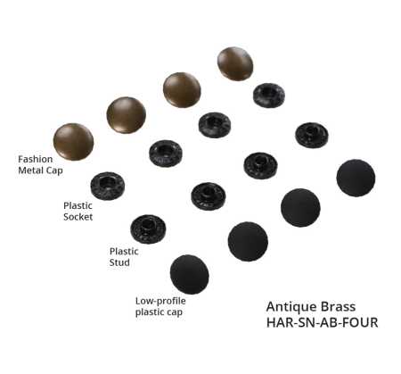 Tool-Free Snaps - Antique Brass
