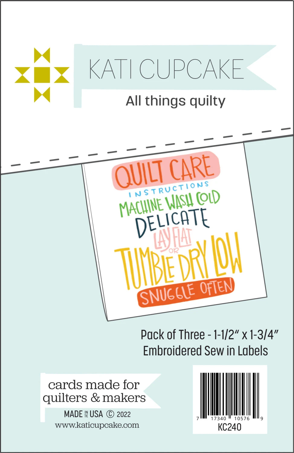 Quilty Instructions Sew-in Label