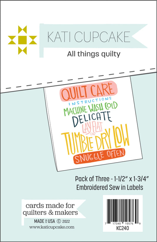 Quilty Instructions Sew-in Label