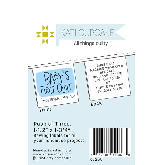 Baby's First Quilt Label Pack - Blue
