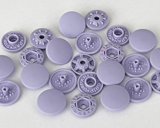 Tool-Less Snap Fasteners 13mm Lavendar