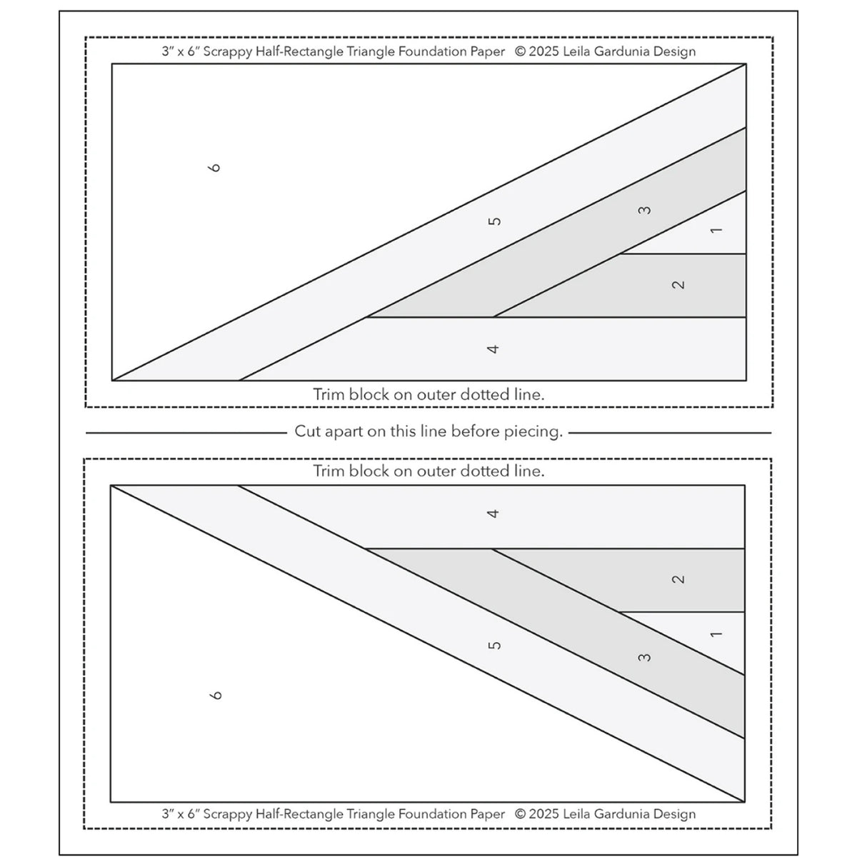 Scrappy Half-Rectangle Foundation Pad