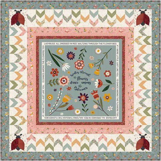 Ladies Love Flowers Quilt featuring LoveBugs fabric line by Henry Glass