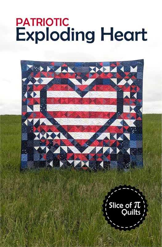 Patriotic Exploding Heart Pattern