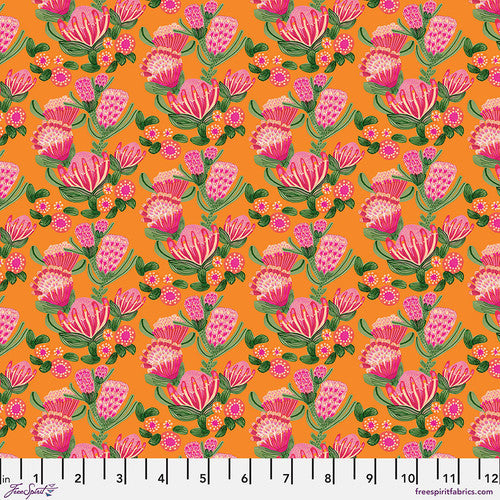 Paradise Blooms - Cascading Proteas - Tangerine