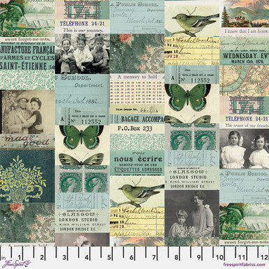 Tim Holtz Teal Palette Collection - Teal Collage