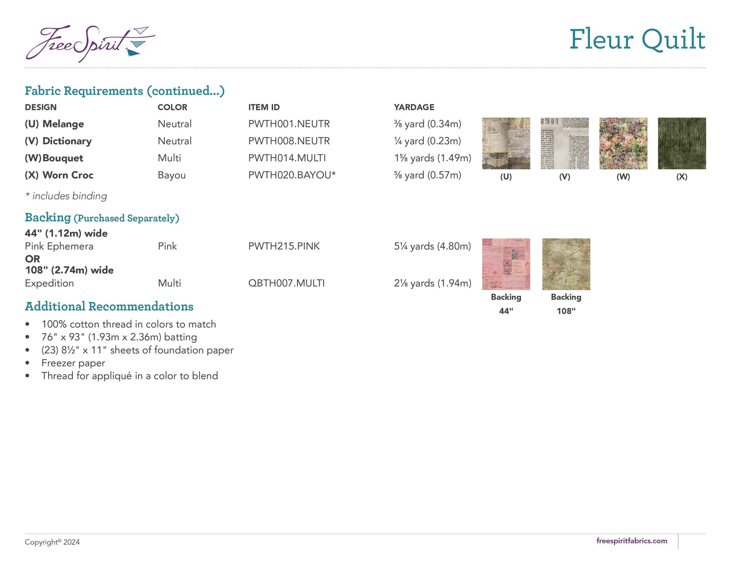 Fleur Quilt Kit