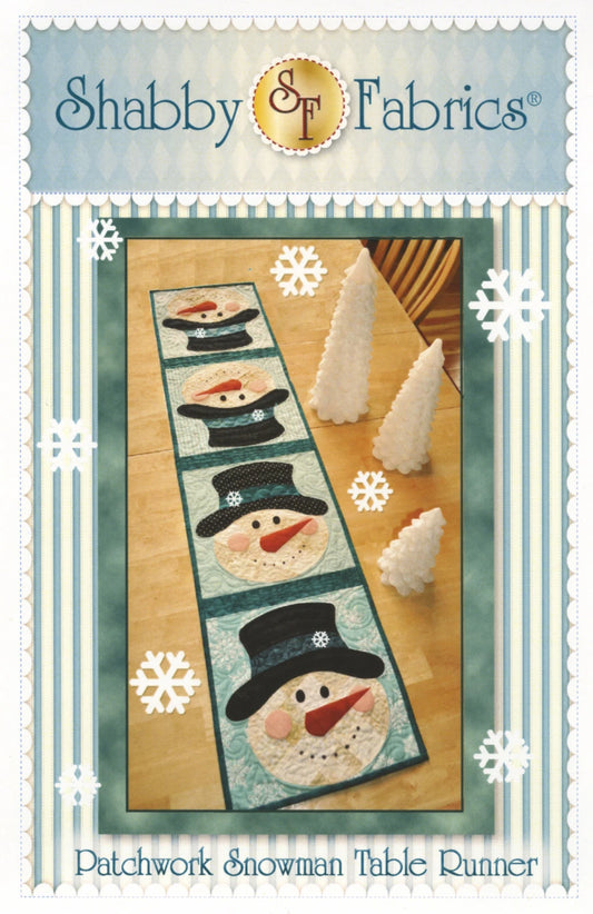 Patchwork Snowman Tablerunner