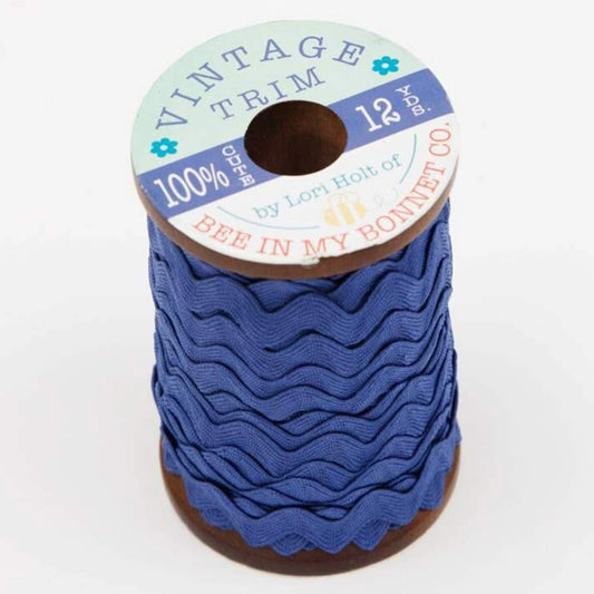 Lori Holt Ric-Rac Vintage Trim 5/8" - Denim