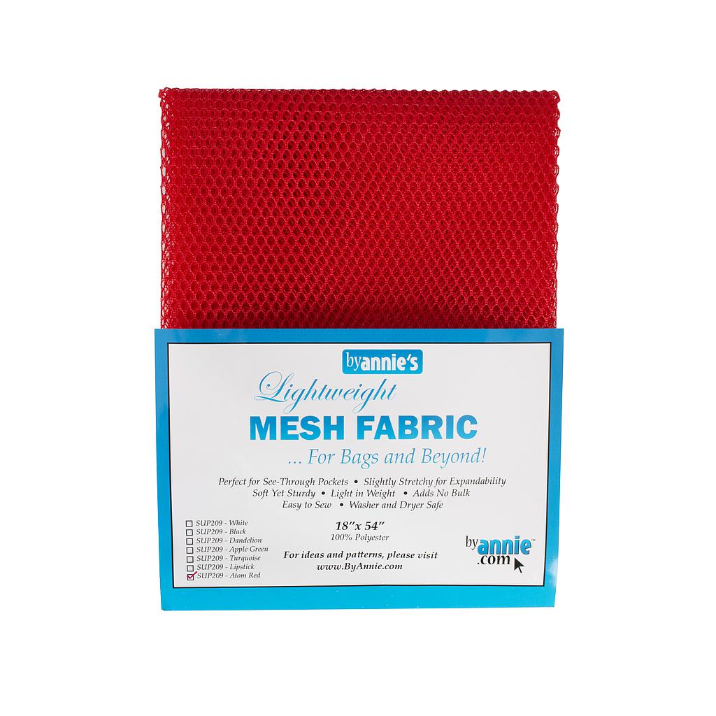 Lightweight Mesh Fabric ATOM RED- byAnnie's