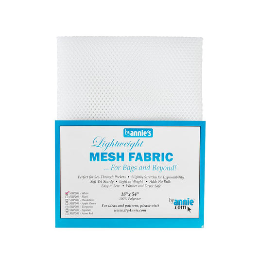 Lightweight Mesh Fabric WHITE - byAnnie's