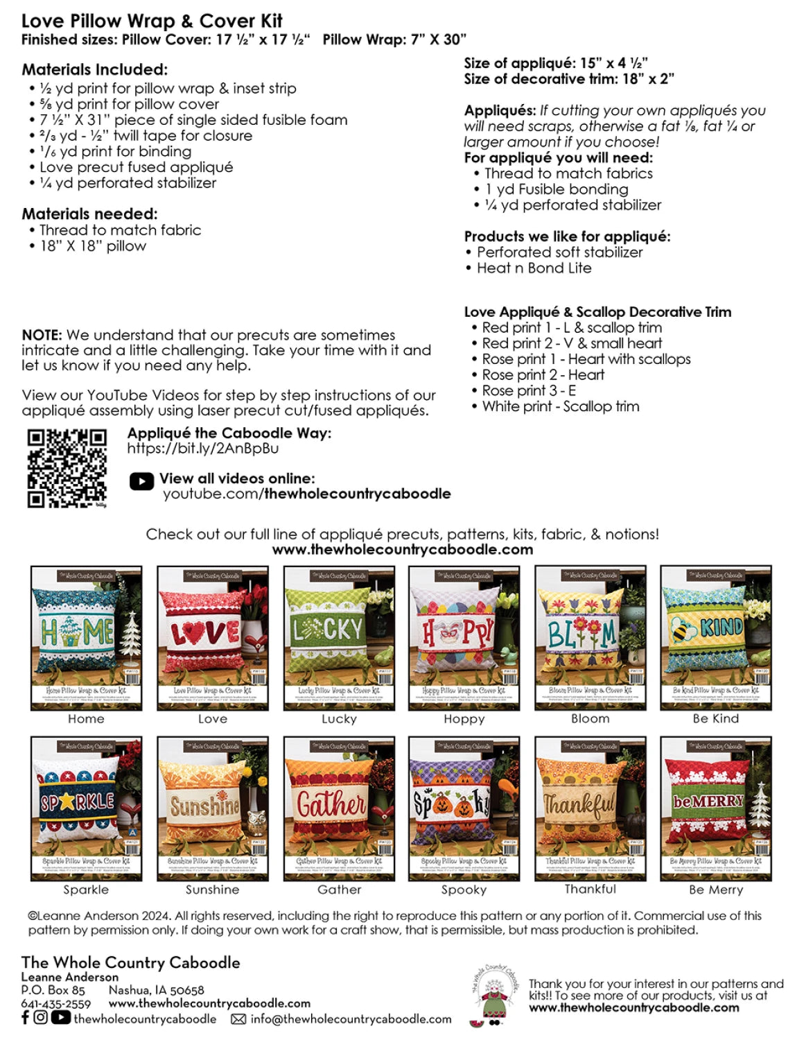 Love Pillow Wrap & Cover Kit