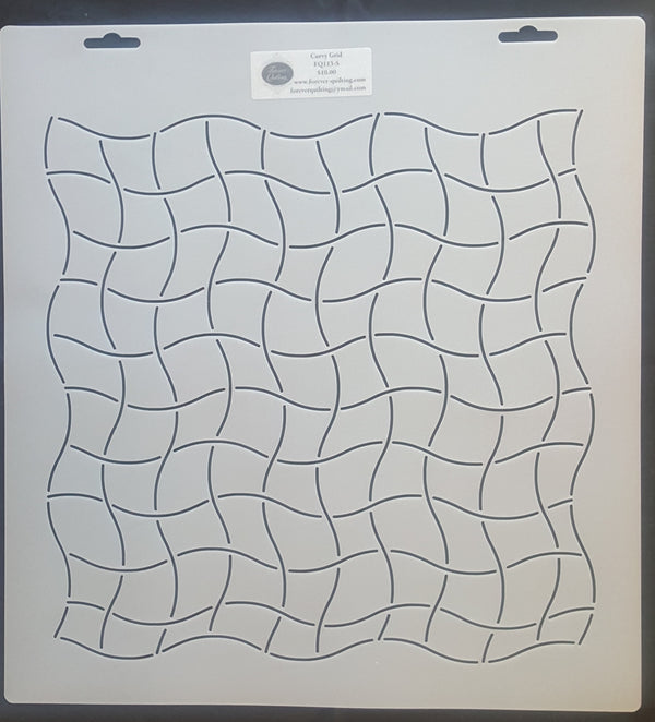Curvy Grid Stencil – Forever Quilting