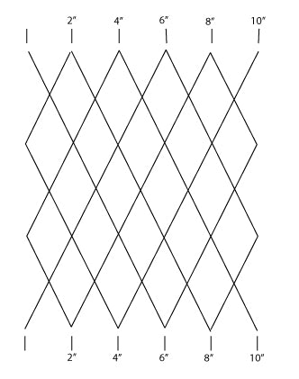 2" Diamond Grid Stencil