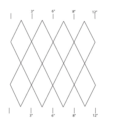 3" Diamond Grid Stencil
