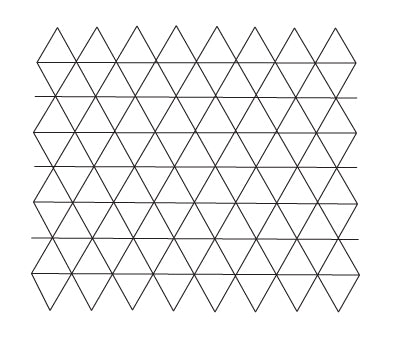 1" Triangle Grid Stencil
